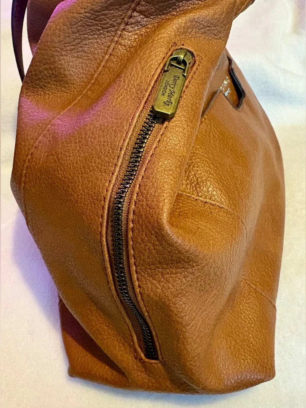 Darcy Marks London Cognac Leather Shoulder Bag